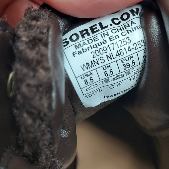SOREL BROWN BREX WATERPROOF SHEARLING HEEL COZY LACE UP BOOT - Picture 3 of 10